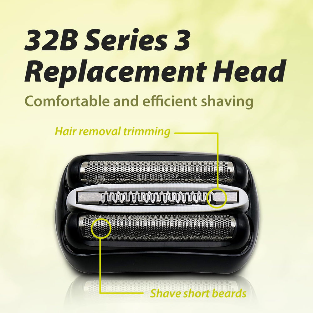 Muyfguo wet-dry shaving with 32B heads for versatile grooming.