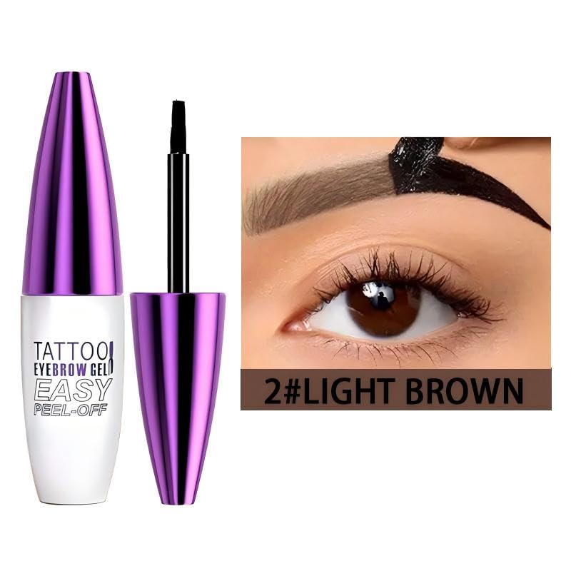 MVC Eyebrow Brush Application shows even gel coating for natural color.