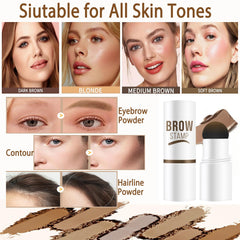 MVC Eyebrow Stencil Soft Brown shade blends naturally with hair color