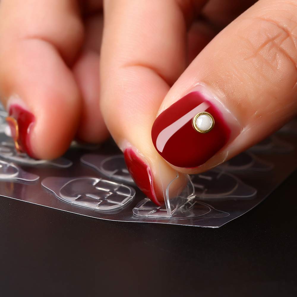 mwellewm double-side nail sticker pack back view showing bulk set