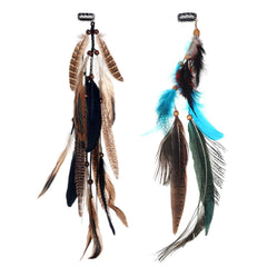 MWOOT feather hair extensions clip-comb secured for quick stylish results