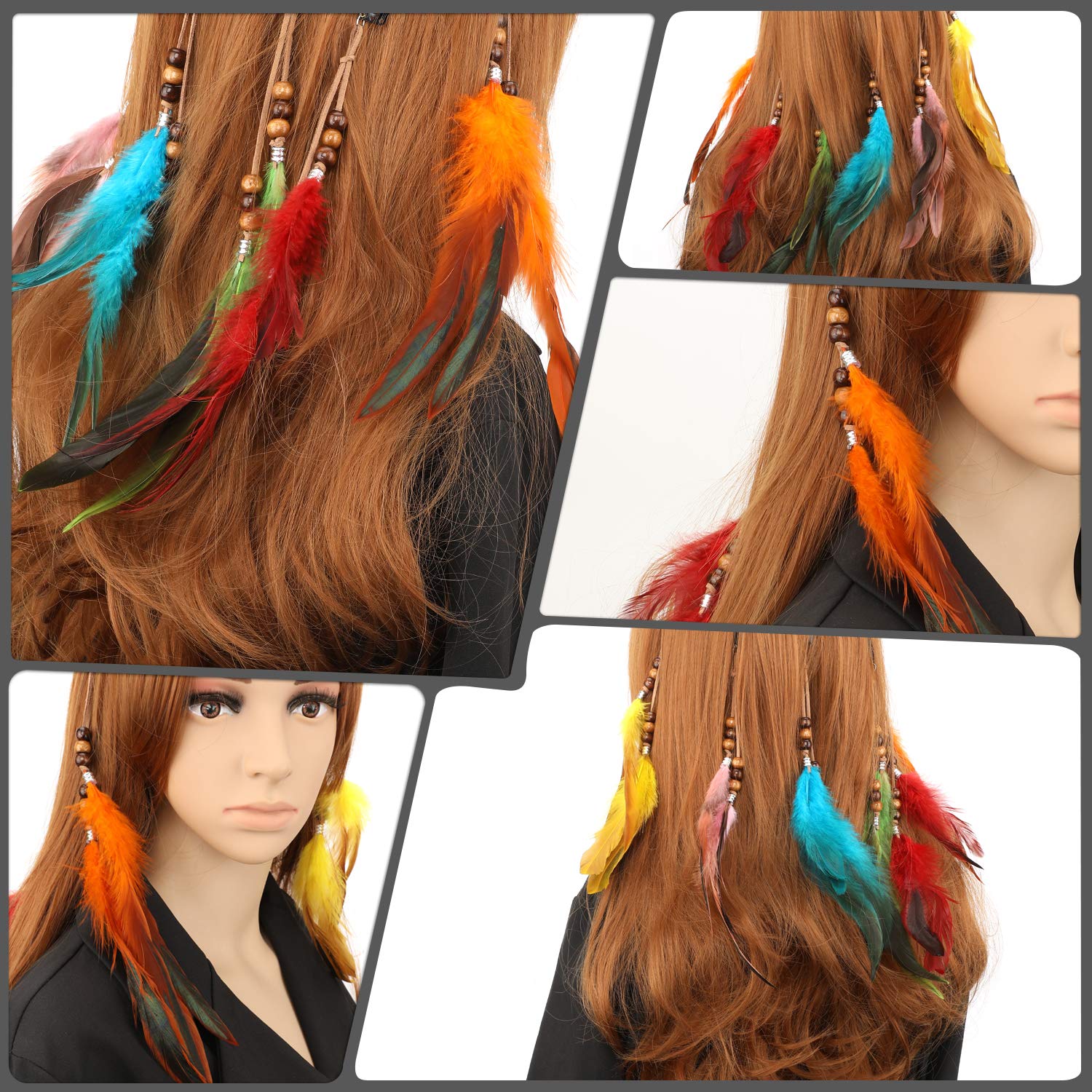 MWOOT model wearing boho hair extensions for a photo shoot or festival
