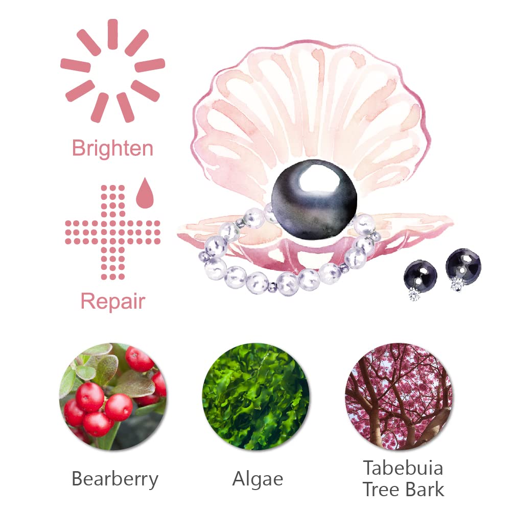 My Beauty Diary Black Pearl Brightening Mask packaging label detail with Tahiti pearl imagery