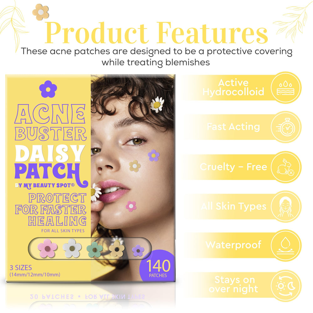 My Beauty Spot rainbow patches show colorful designs for mood-boosting acne care.