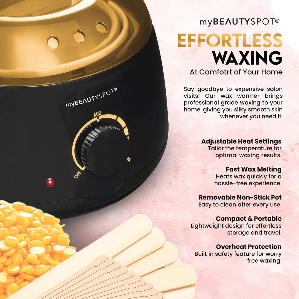 My Beauty Spot at-home waxing setup supports full-body grooming.