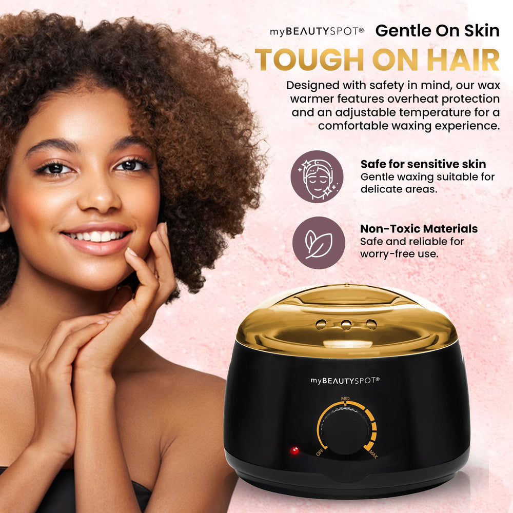 My Beauty Spot full body waxing kit supports legs, arms, and underarms at home.