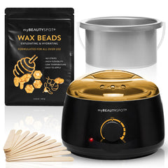 My Beauty Spot wax warmer pot with precise temperature control for safe at-home waxing.
