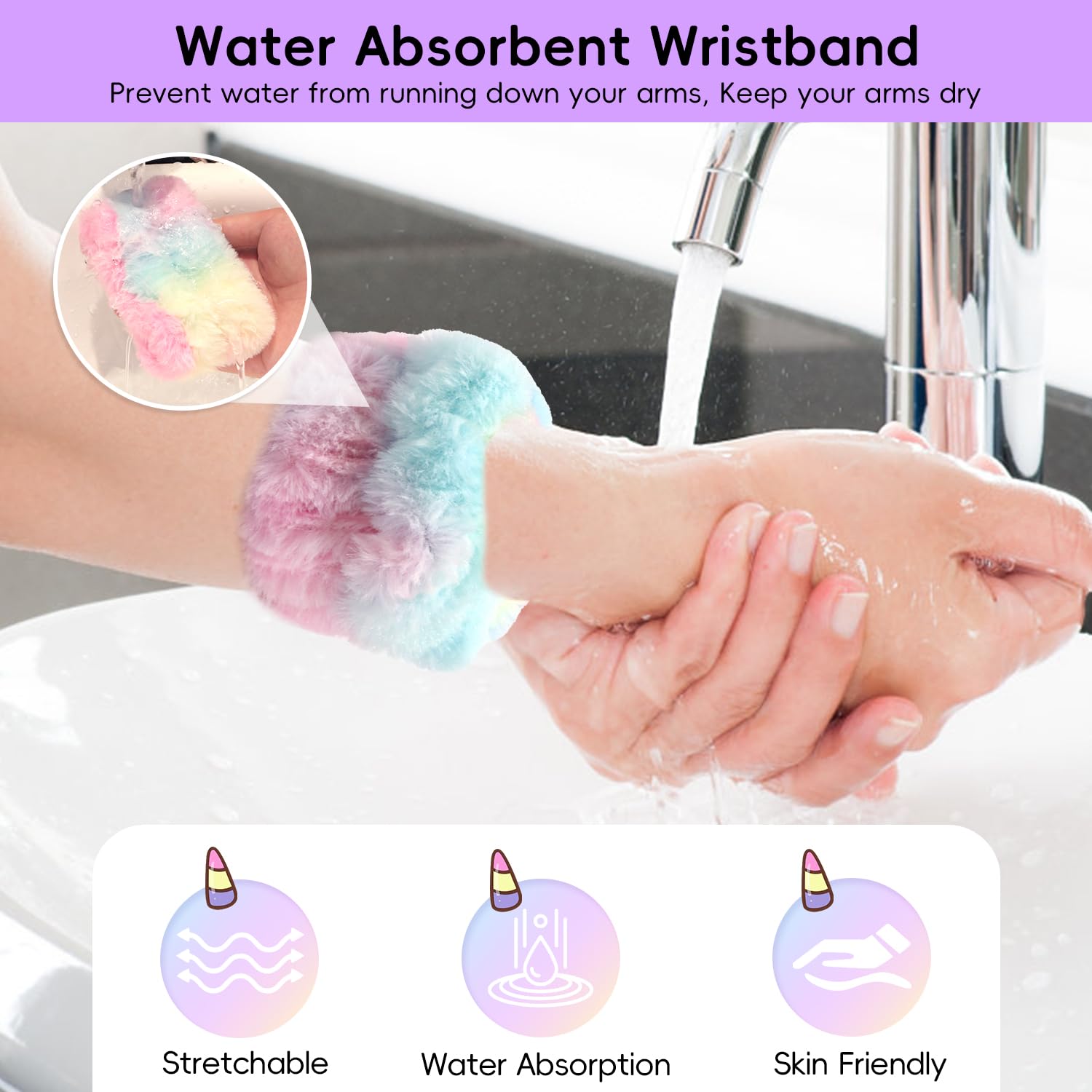 My Novel Things adjustable-stretch headband fits most heads without slipping during routines