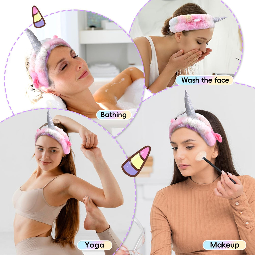 My Novel Things headband in use during skincare to protect hairline