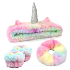 My Novel Things face wash headband rainbow elastic keeps hair away during skincare routine