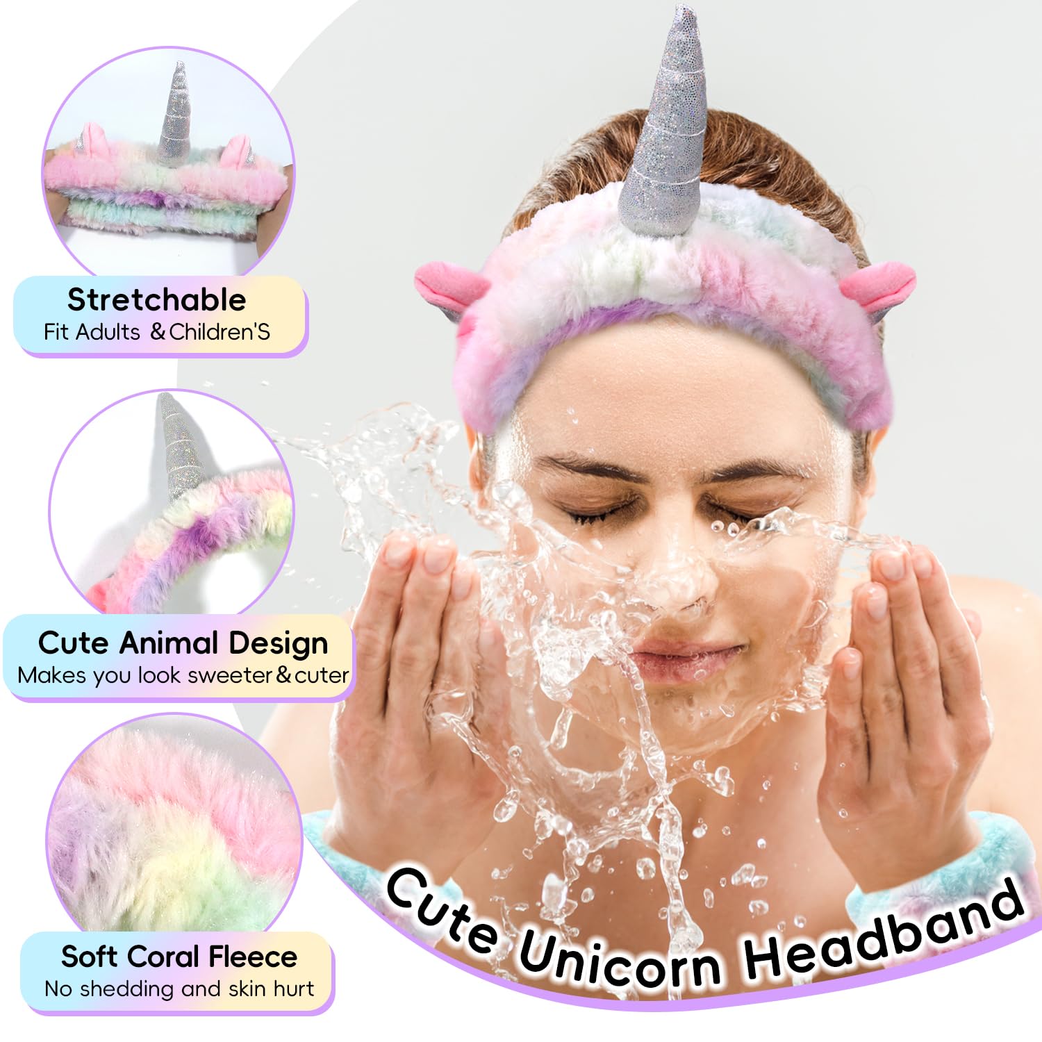 My Novel Things face wash headband scrunchie keeps hair neat during workouts