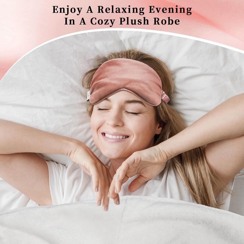 My Novel Things silk eye mask blocks light for better rest.