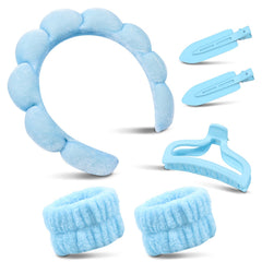 My Novel Things spa headband cloud design keeps hair away during cleansing.