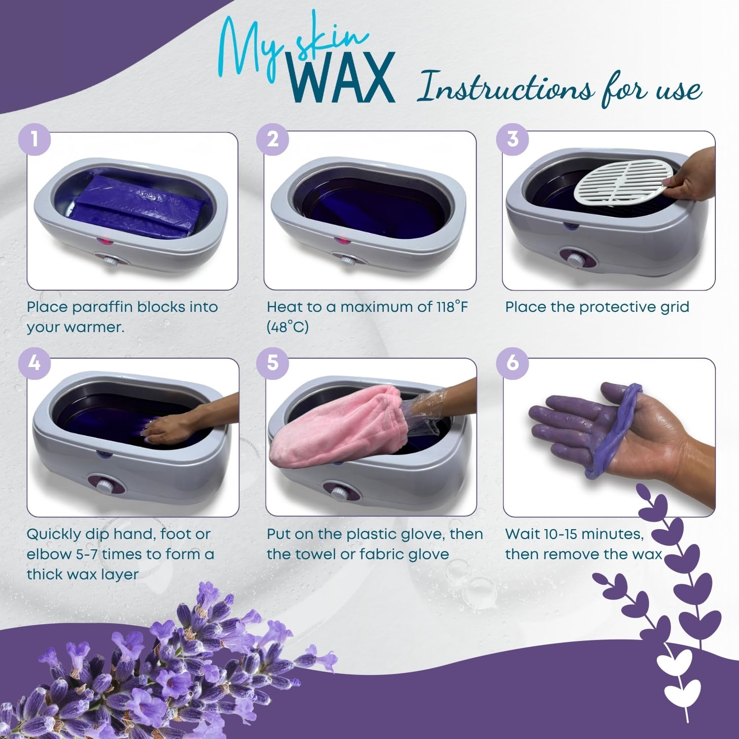 My Skin WAX pedicure session showing moisturized, smooth skin after waxing