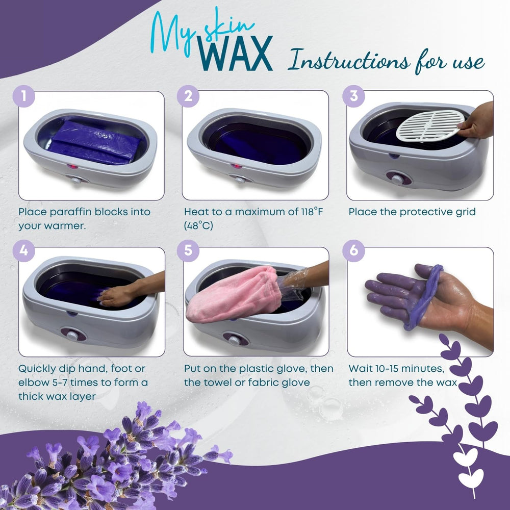 My Skin WAX pedicure session showing moisturized, smooth skin after waxing