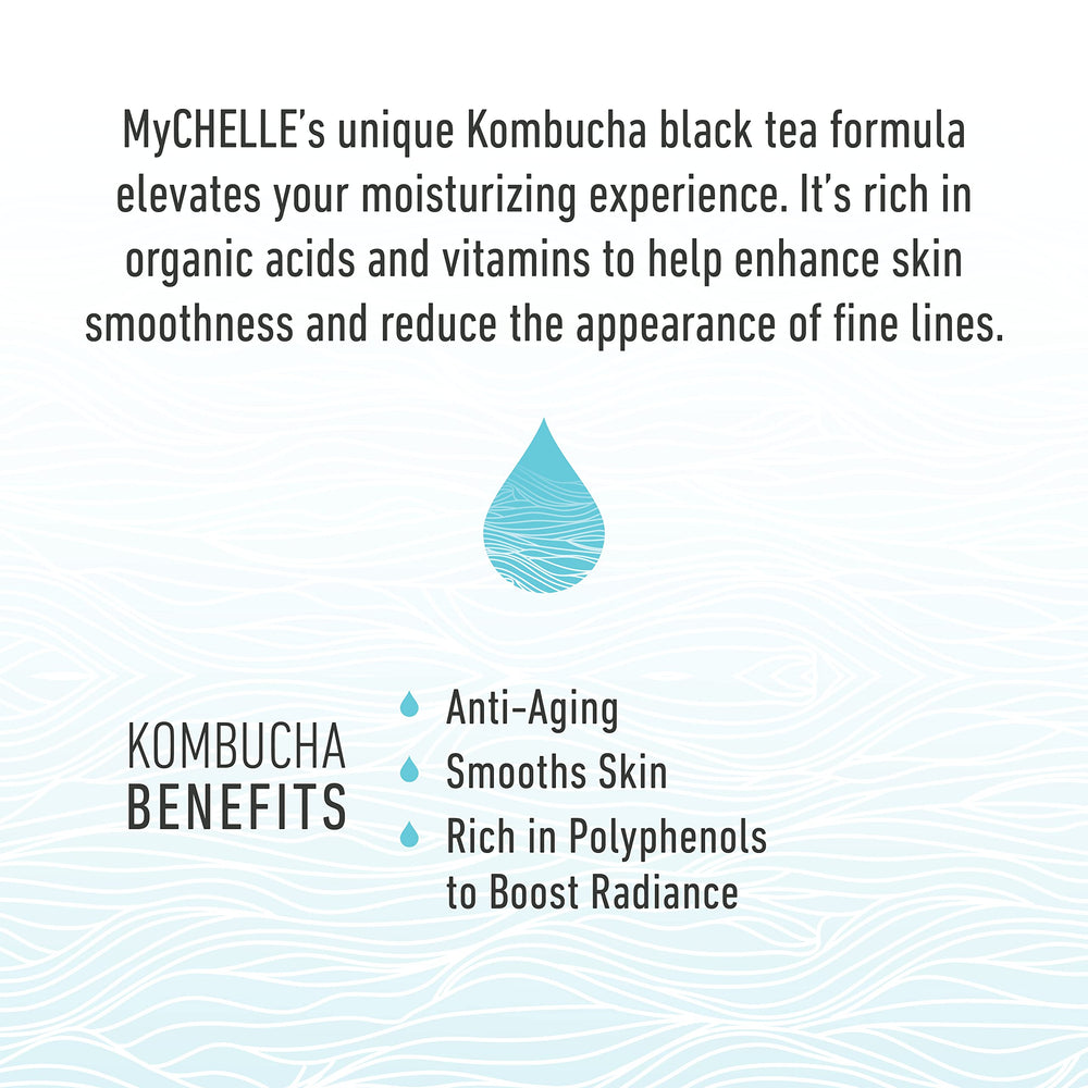 MyCHELLE Deep Repair Cream Kombucha Tea blend ingredient spotlight on label.