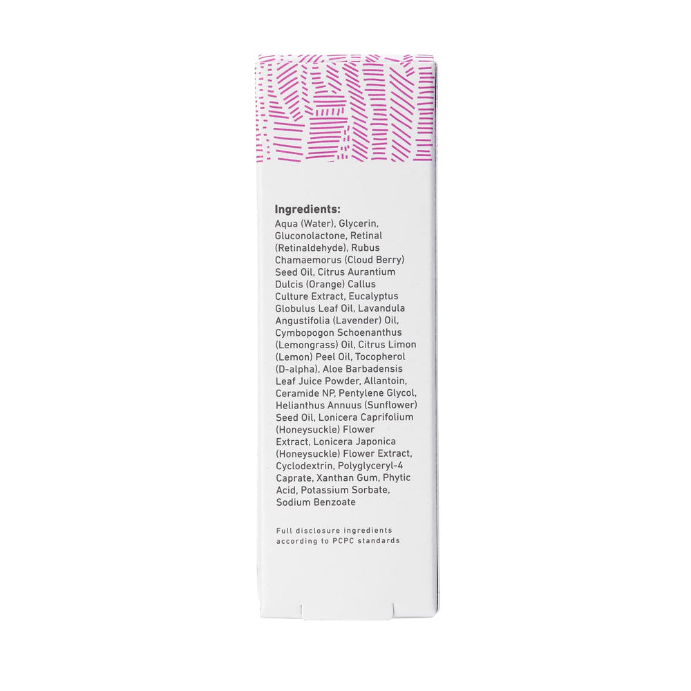 MyChelle Remarkable Retinal Serum packaging highlights clean ingredients and vegan cruelty-free branding.