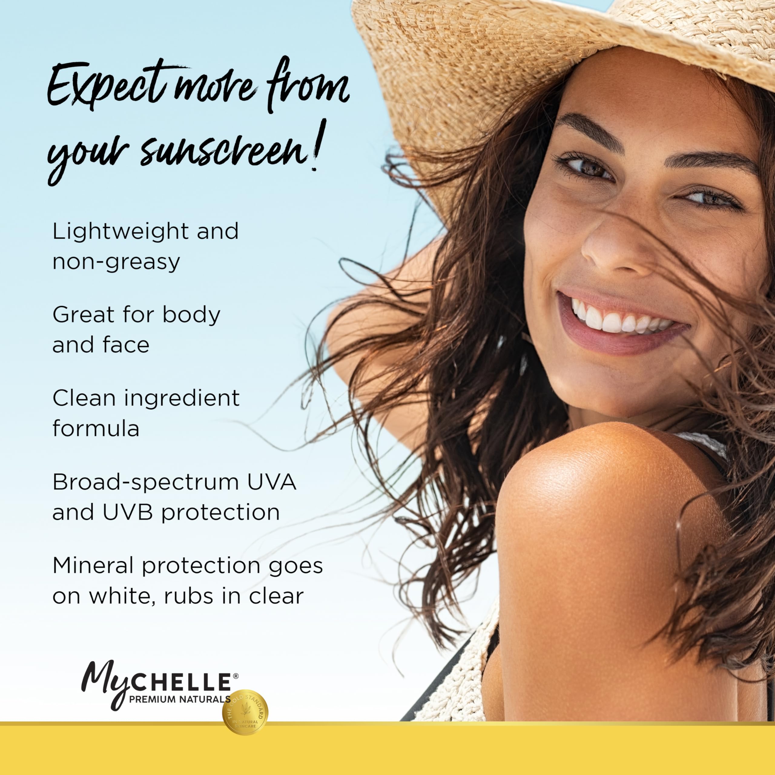 MyChelle Sun Shield SPF 28 reef-safe formula protects while soothing irritated skin.