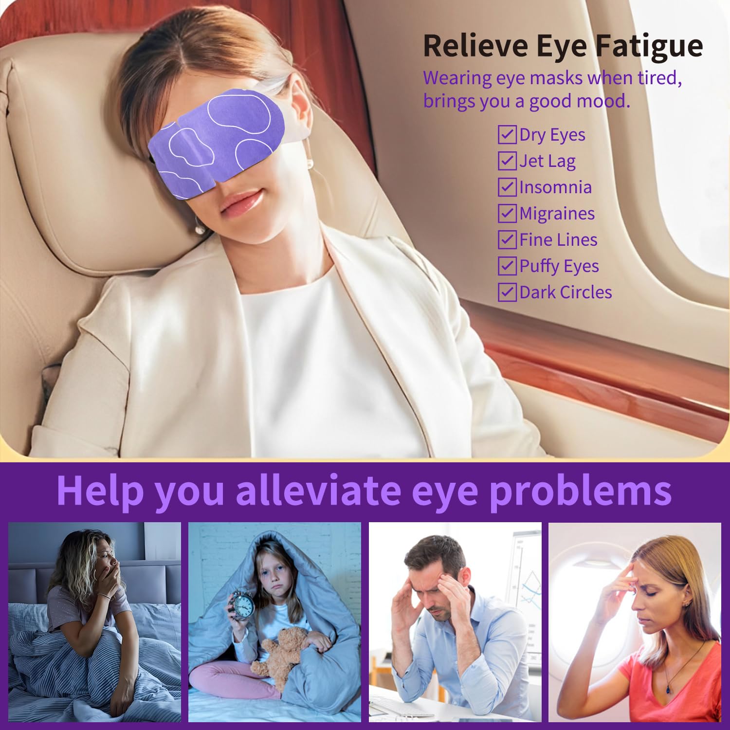 MYEBONG steam eye mask with individual wrapping for hygienic disposable use.