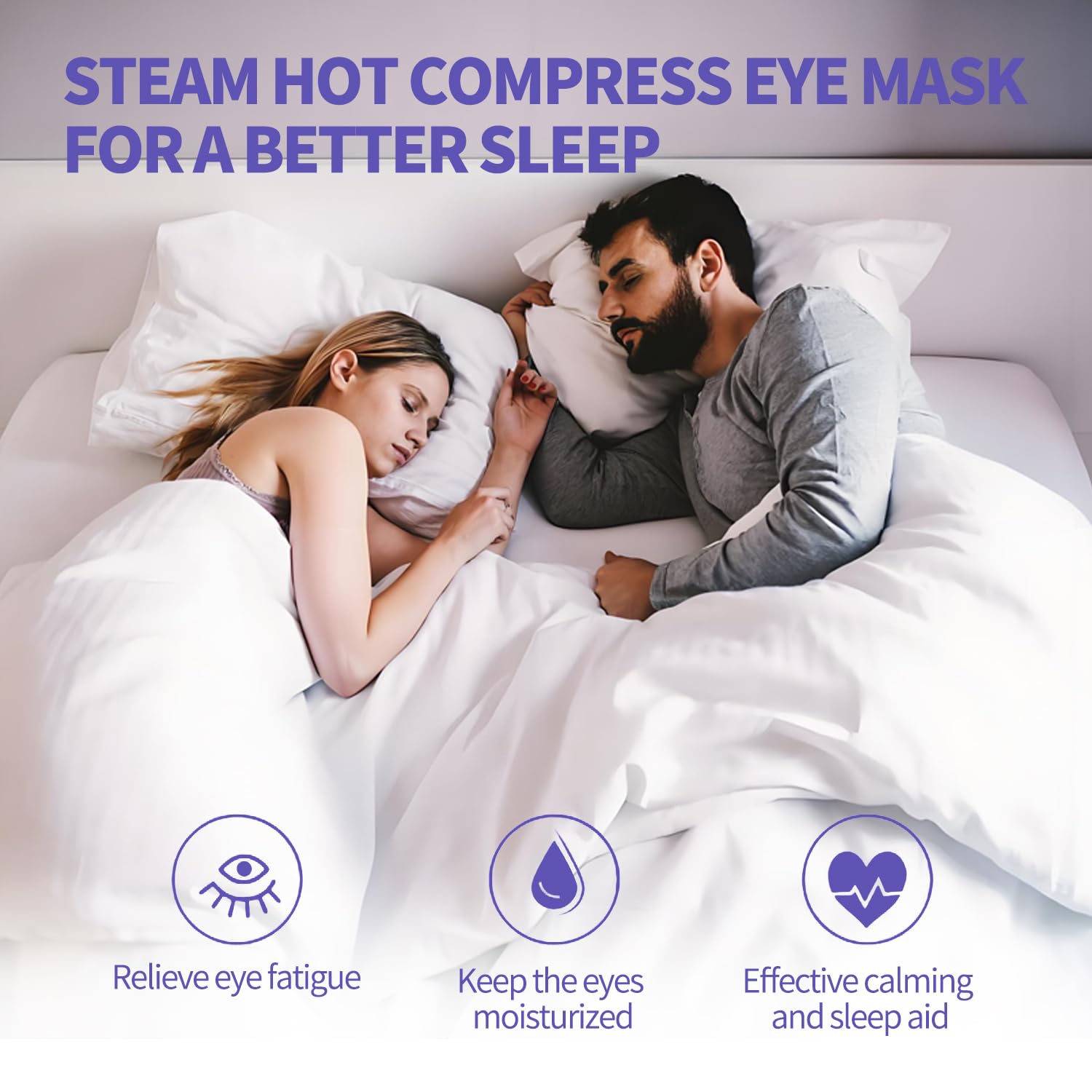 MYEBONG steam eye mask steam-release close-up shows gentle moisture warmth.