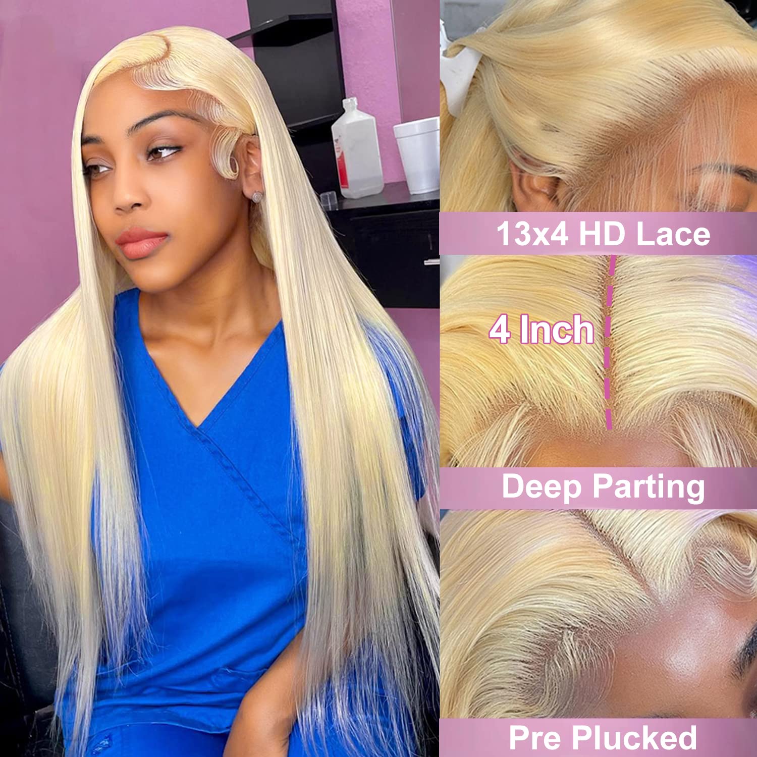 Myecool 613 hair closeup highlights soft texture and shine.