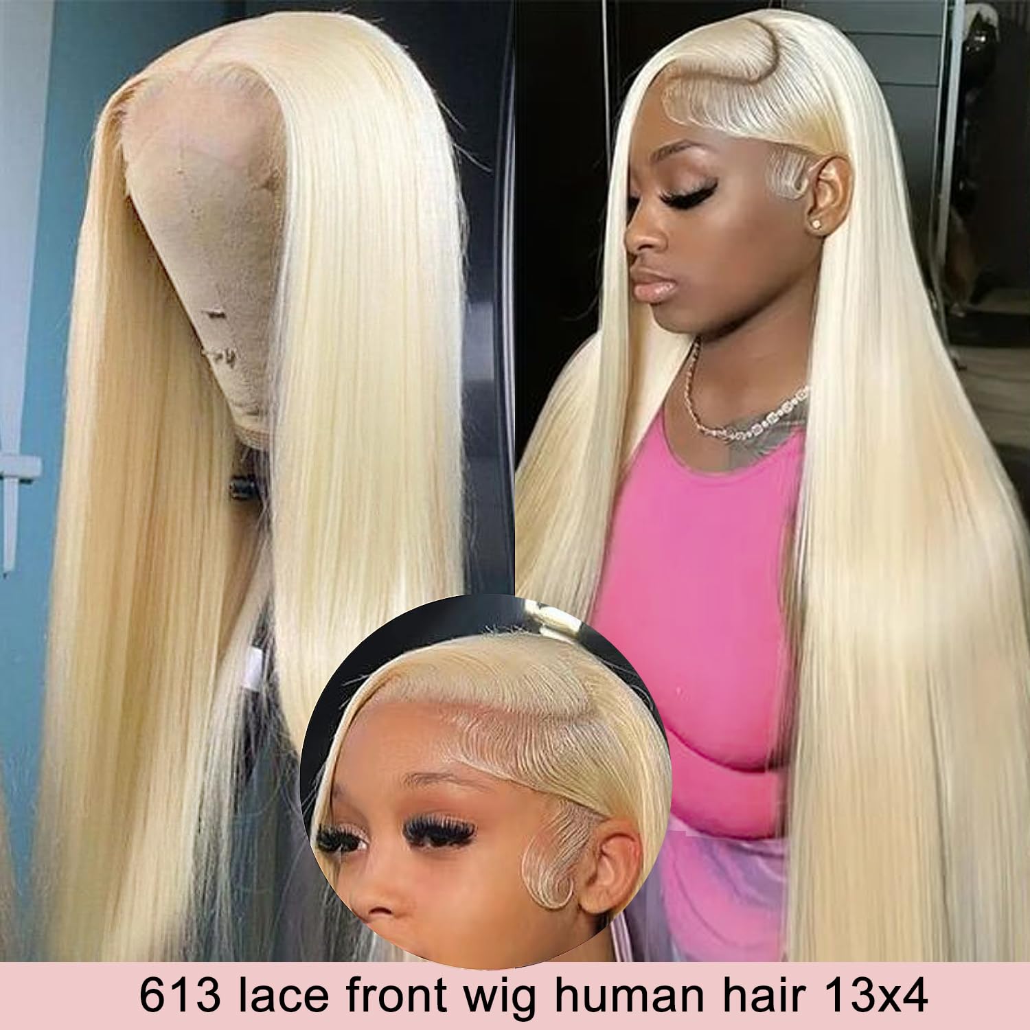 Myecool straight 613 hair offers sleek styling potential.