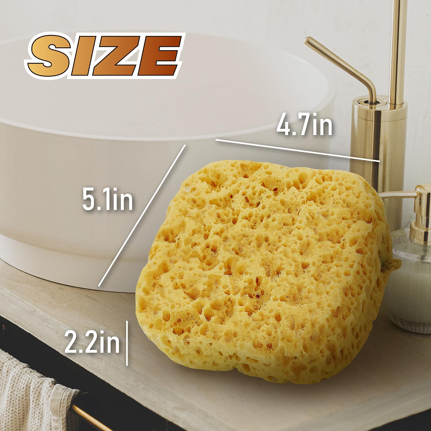 myHomeBody foam loofah texture shows durable one-piece construction