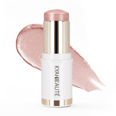 MYMERRY Dewy Highlighter Rose Bronze Gold swatches showing radiant glow and warmth
