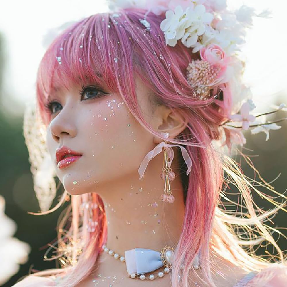 Mysense Mermaid Glitter Stick face-application highlights vivid iridescent shimmer for festival looks.