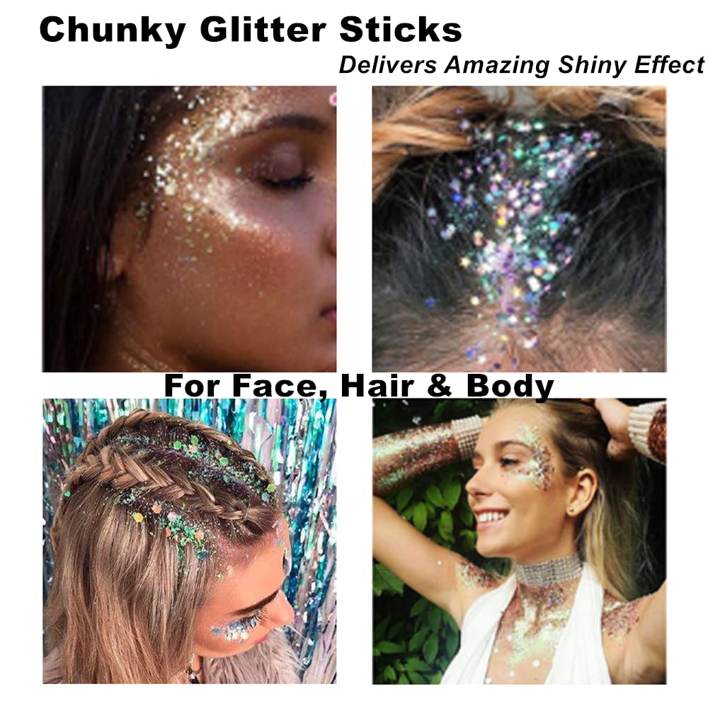 Mysense Mermaid Glitter Stick catches light for bright photos and nightlife sparkle.
