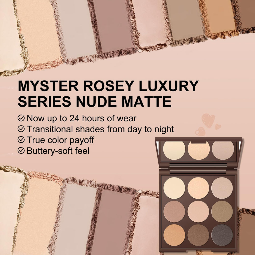 MYSTER ROSEY neutral palette ideal for day-to-night looks and natural enhancement