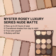 MYSTER ROSEY neutral palette ideal for day-to-night looks and natural enhancement