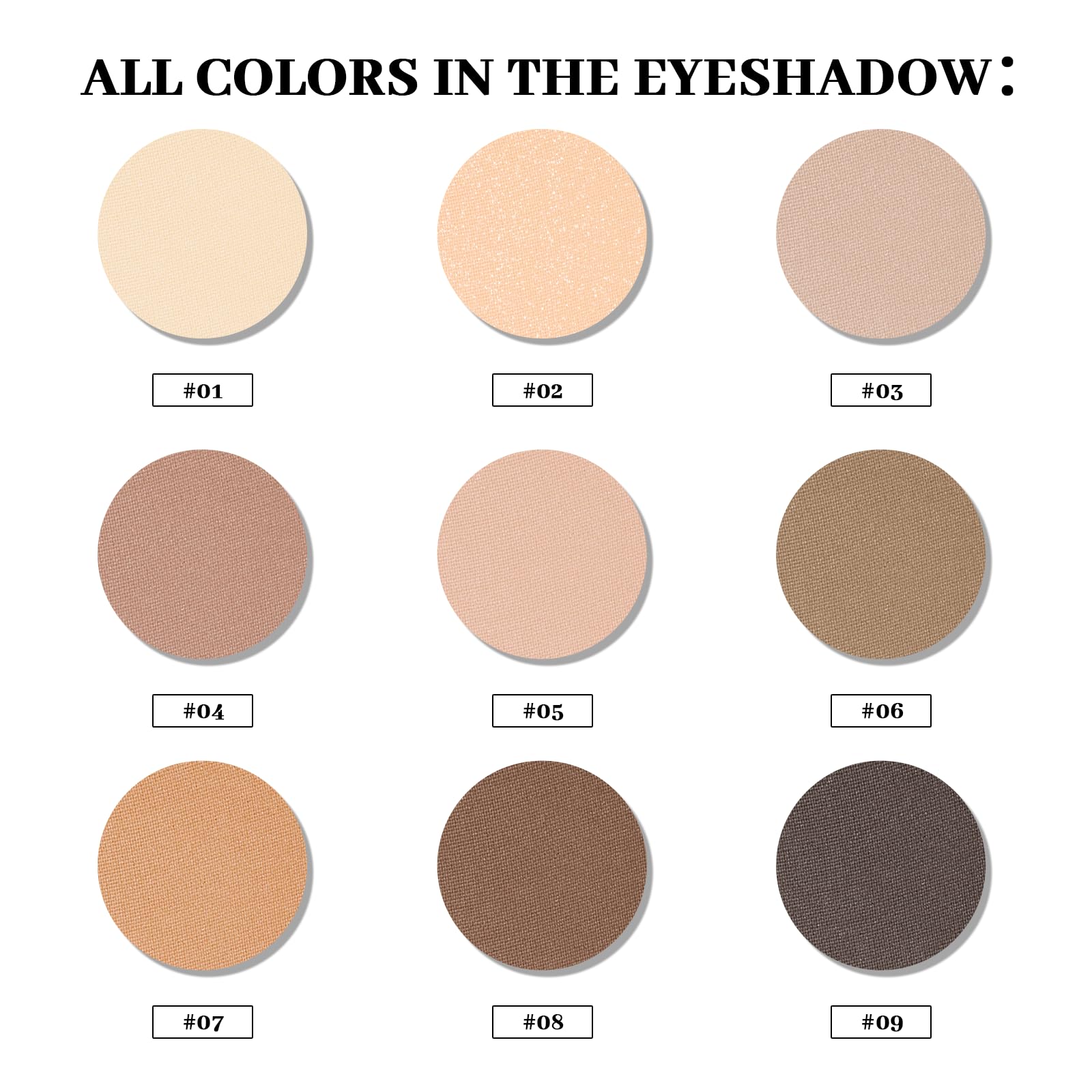 MYSTER ROSEY neutral shades swatches show versatile matte nude tones