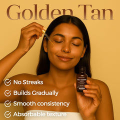 MYSTÉRE BEAUTÉ Hydrating Self-Tanning Drops dropper ready for precise application.