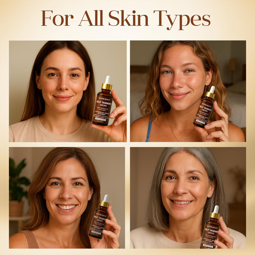 MYSTÉRE BEAUTÉ Drops with niacinamide supporting balanced complexion.