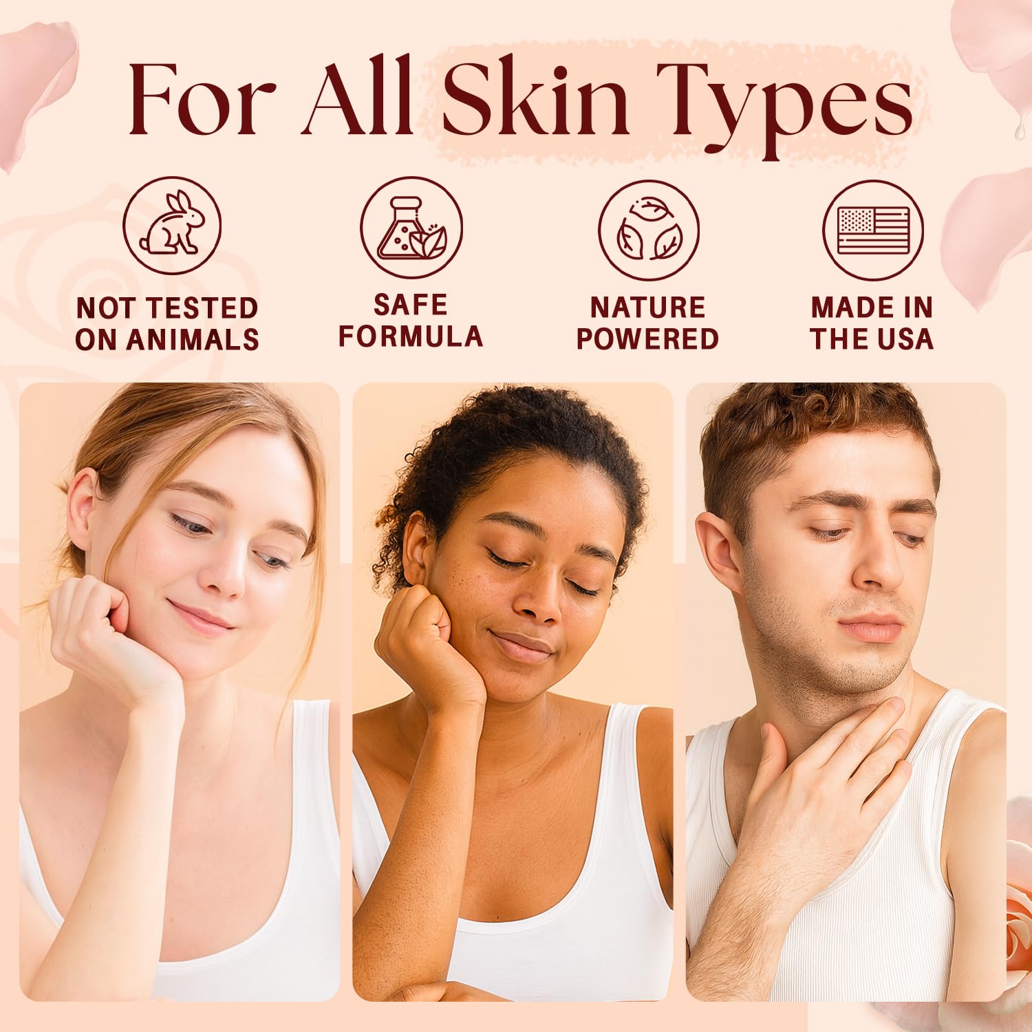 MYSTÉRE BEAUTÉ Moisturized finish after scrub demonstrates lasting softness and hydration.
