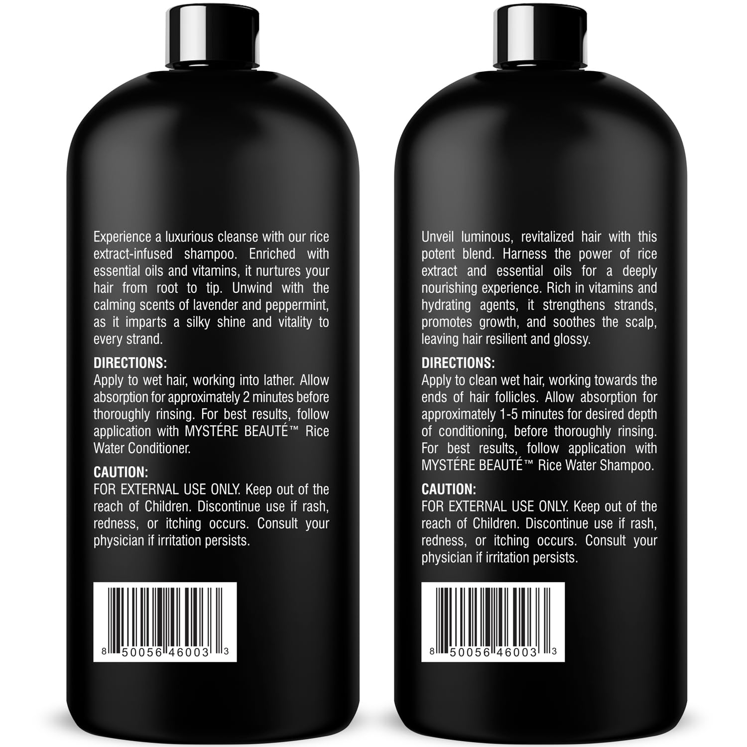 MYSTÉRE BEAUTÉ Rice Water Scalp Refresh—tea tree, peppermint, rosemary for cooling balance.