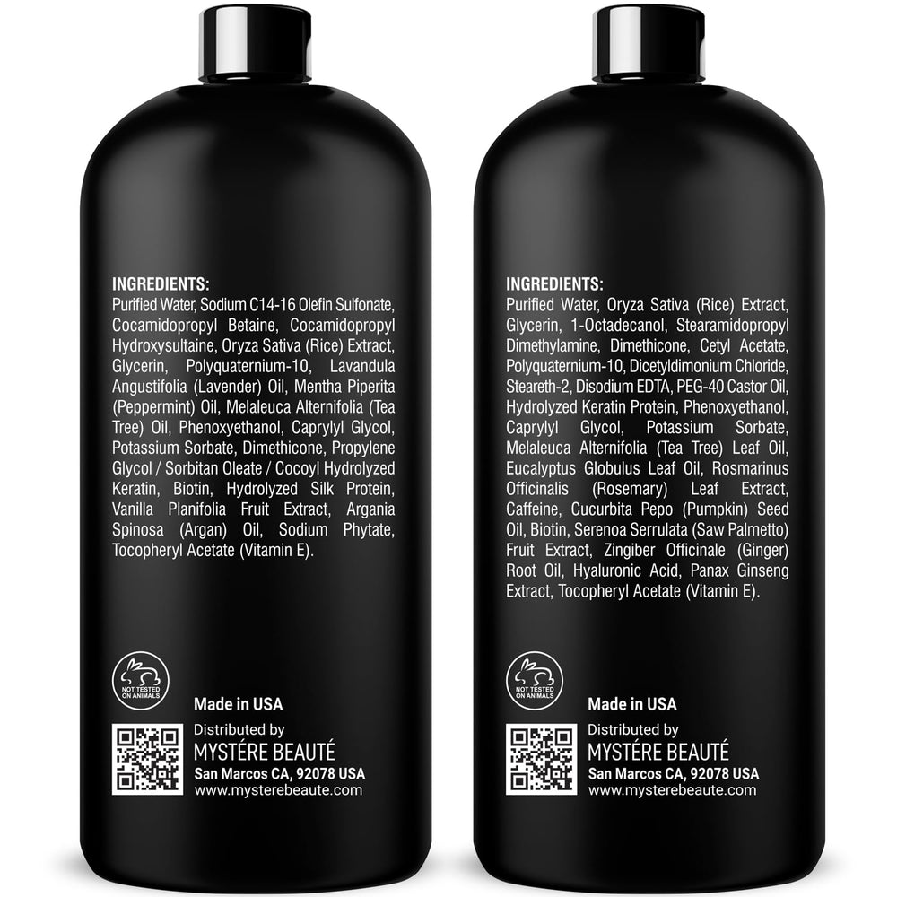 MYSTÉRE BEAUTÉ Rice Water Soft Shine—finish photo showing smooth, reflective hair.