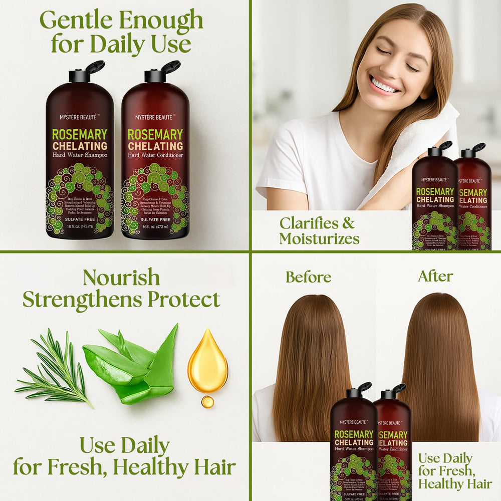 MYSTERE BEAUTE rosemary chelating conditioner bottle for detangling and softness