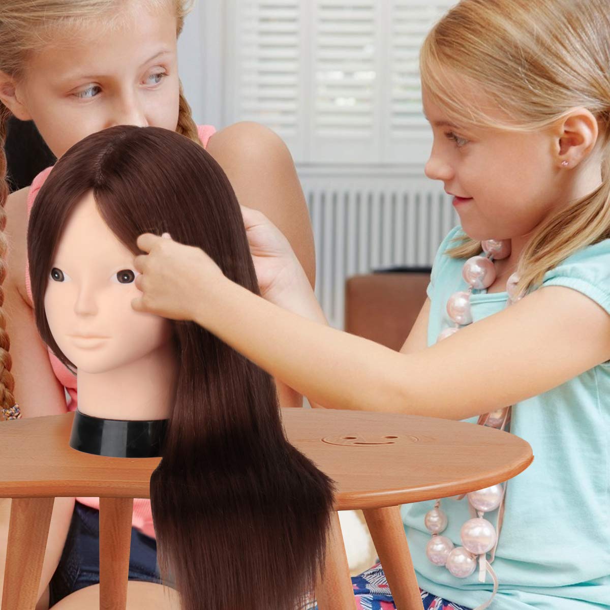 MYSWEETY braiding practice image captures varied styles on real-hair blend.