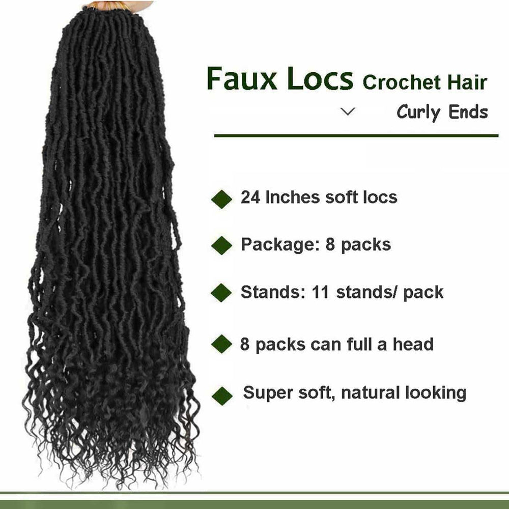 Mytarku Bohemian Locs eight pack highlights versatile styling and volume.