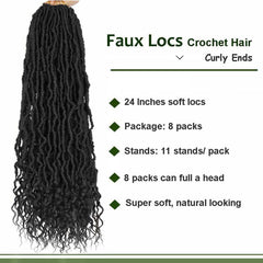 Mytarku Bohemian Locs eight pack highlights versatile styling and volume.