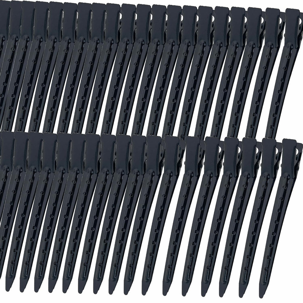 Mythos 40pcs black duck-billed clips ready for versatile styling.