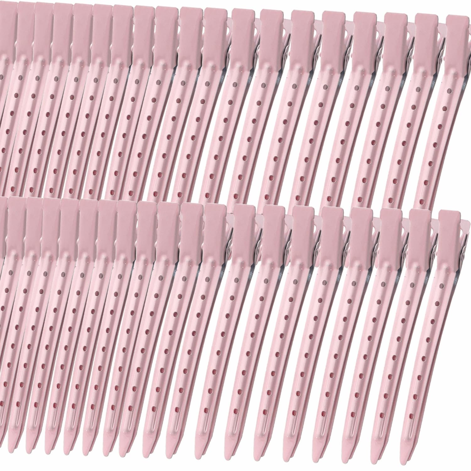 Mythos pink duck-billed clip closeup showing secure grip for all hair types