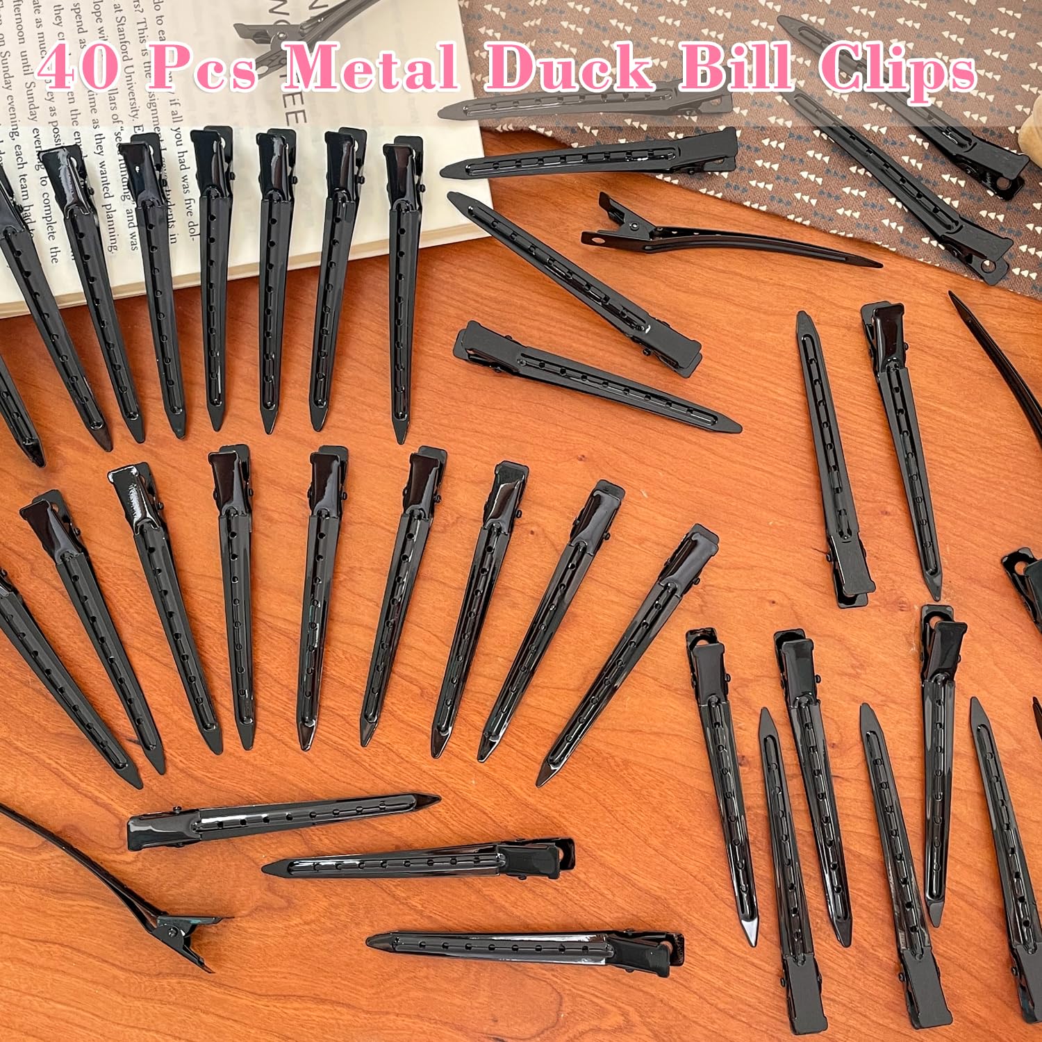 Mythos color-variety alligator clips showcase vivid hues for personalized looks.