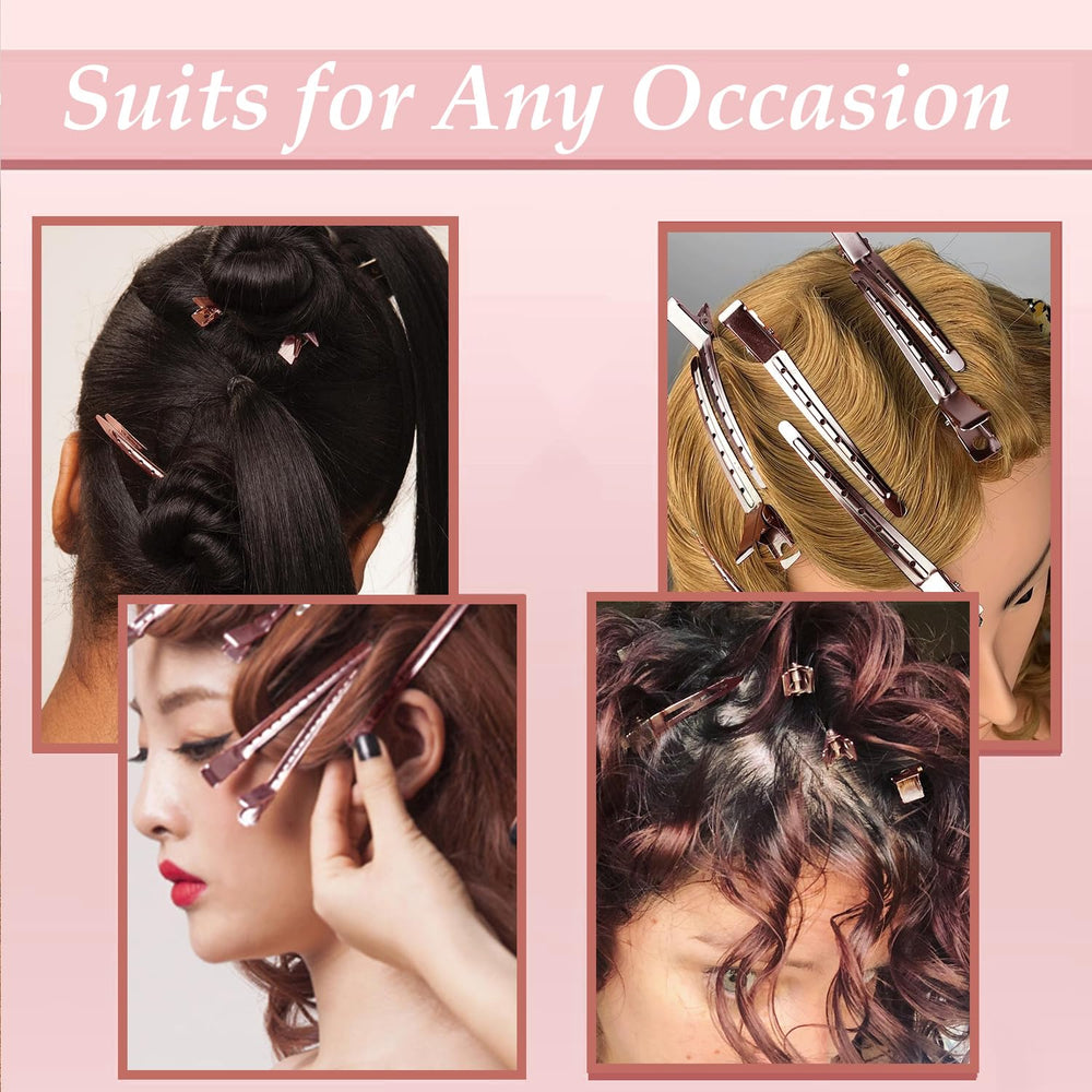 Mythos pink clip during washing or styling sessions supports hair management