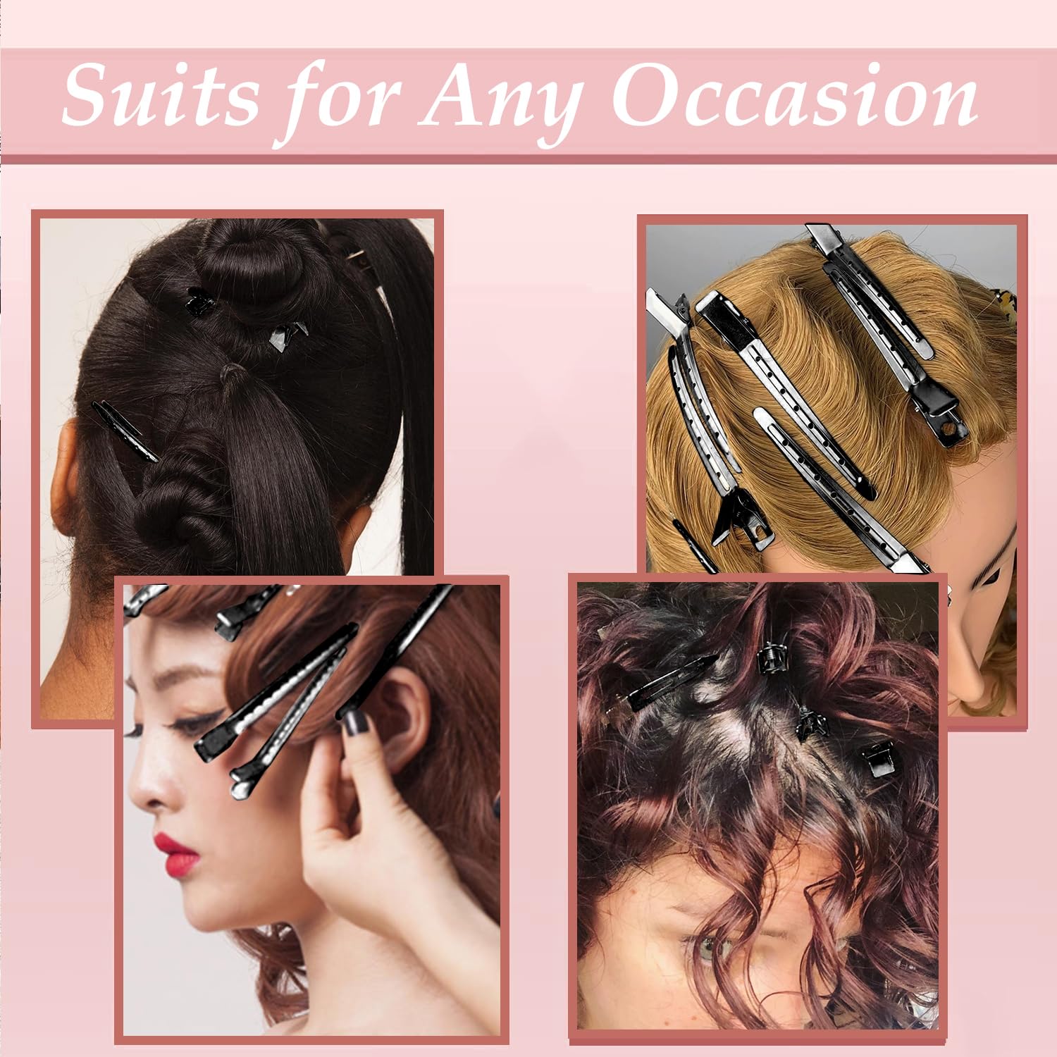Mythos thick hair clip in action delivers strong grip for secure styling.