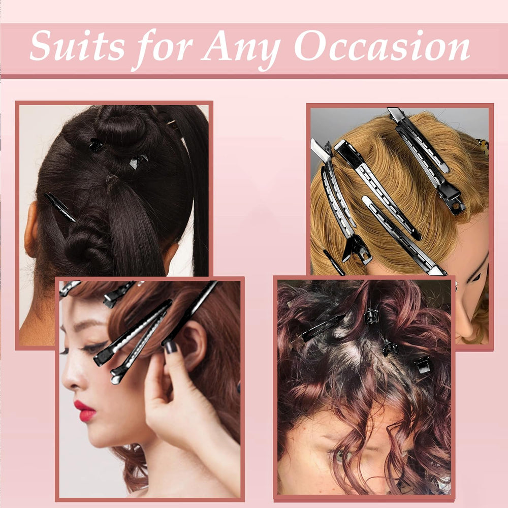 Mythos thick hair clip in action delivers strong grip for secure styling.