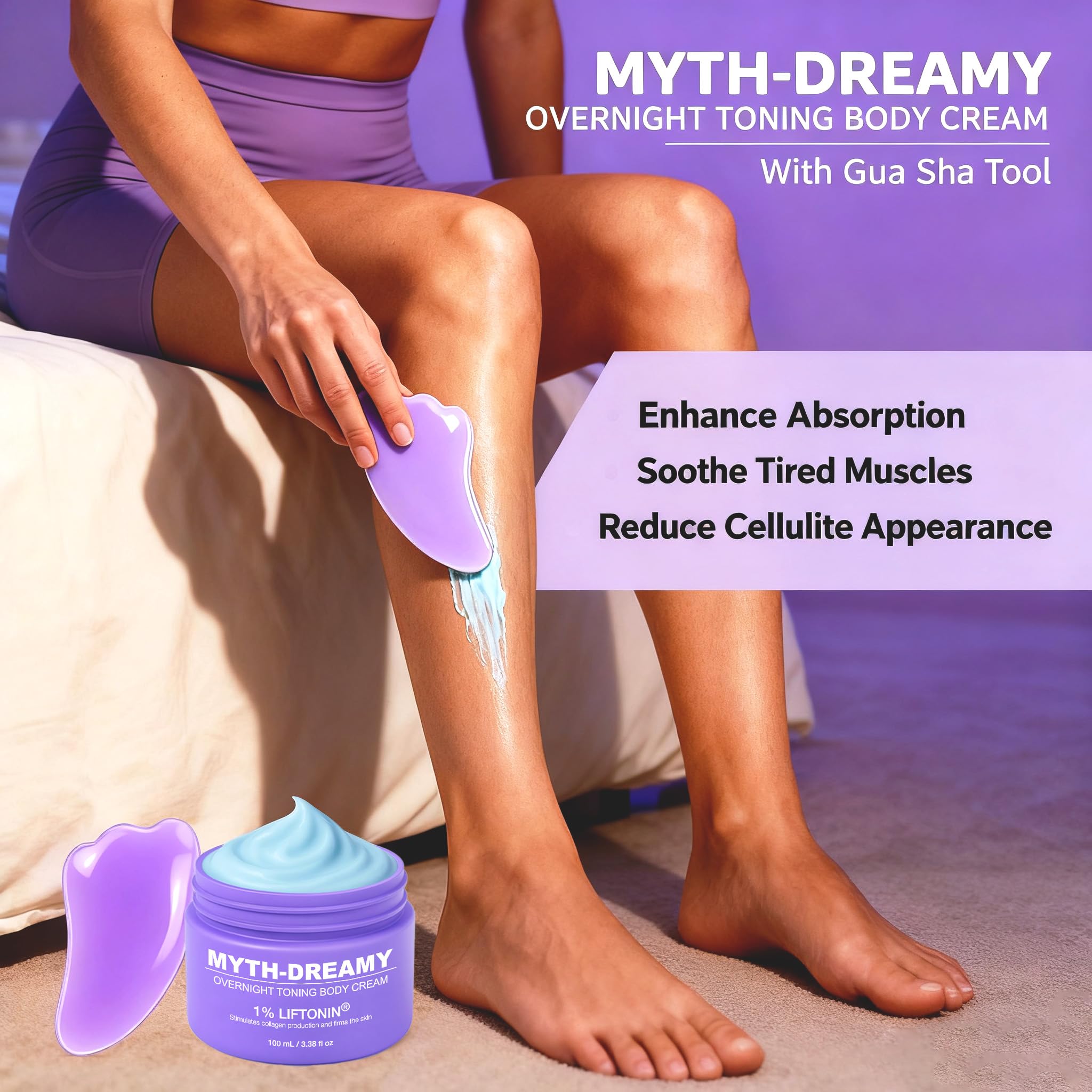 MythosFlow night routine scene with lotion supporting a calm, restful skin-care ritual