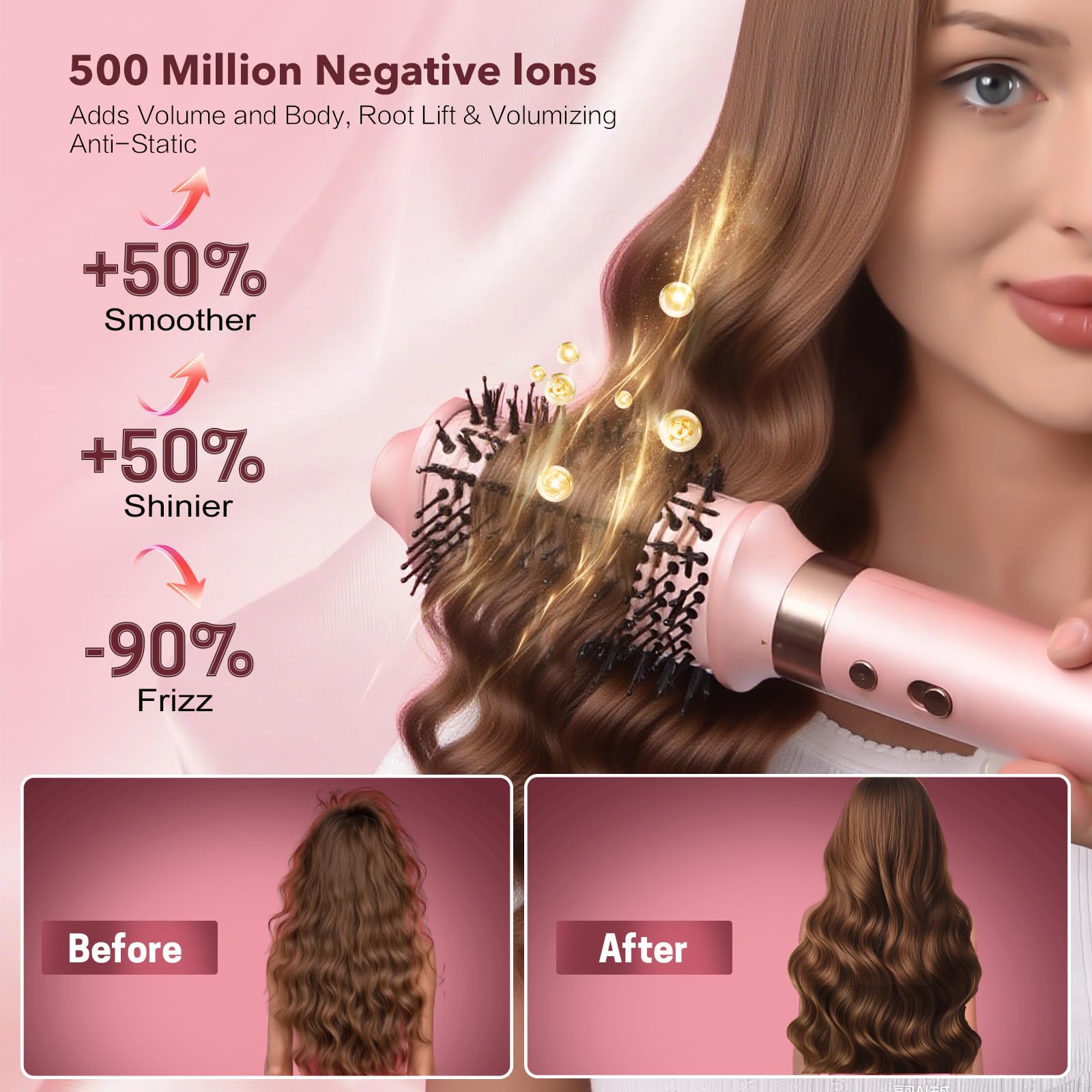 Mythsight StyleVibe right auto-wrap barrel helps streamline symmetrical curls.